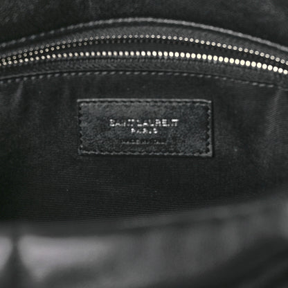 Saint Laurent Lambskin Quilted Medium Loulou Puffer Monogram Chain Satchel Black 7 of 12