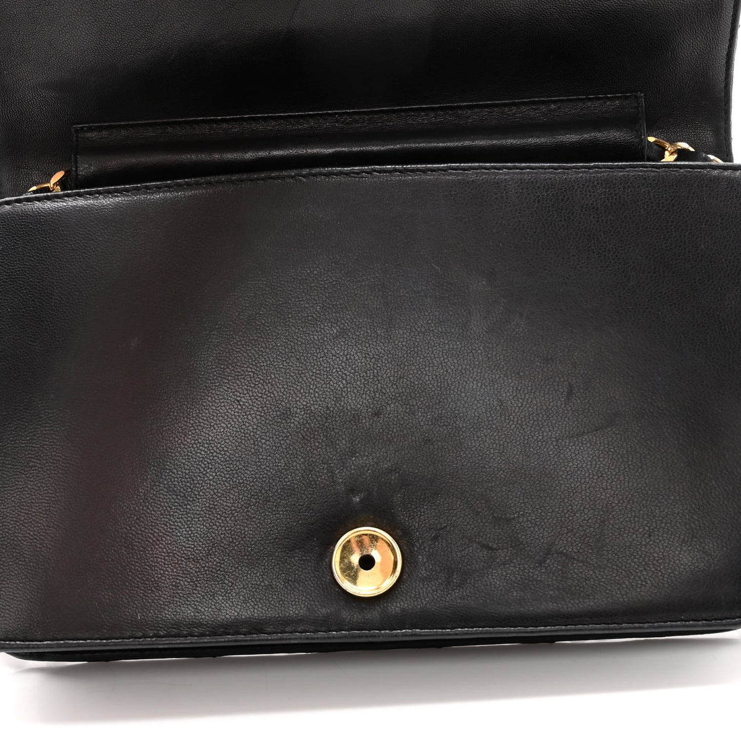 Lambskin Quilted Small Single Flap Black