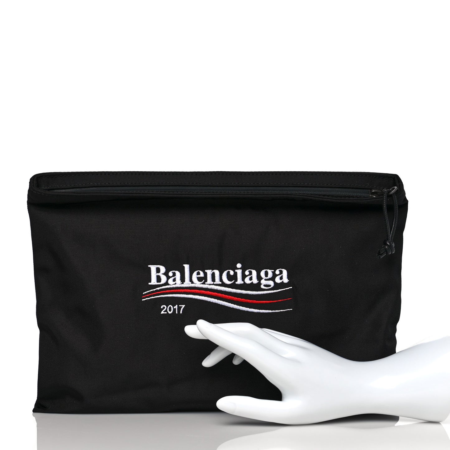 Nylon Political Campaign Logo Embroidered Documents Case Black