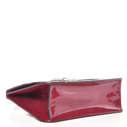 Valentino Garavani Patent Large Glam Lock Rockstud Flap Red 4 of 8