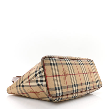 Burberry Haymarket Check Tote Brown 4 of 11