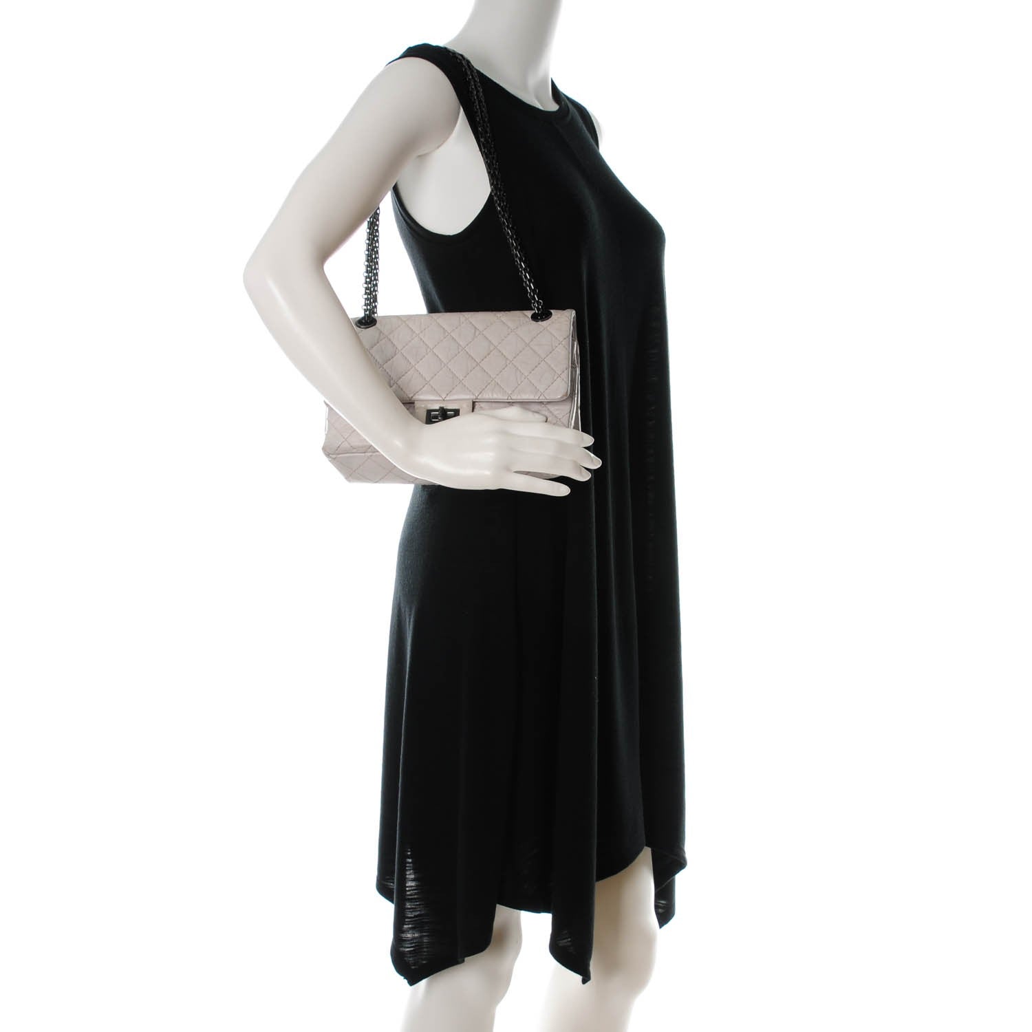 Chanel Aged Calfskin 2.55 Reissue 225 Flap Light Grey 2 of 11