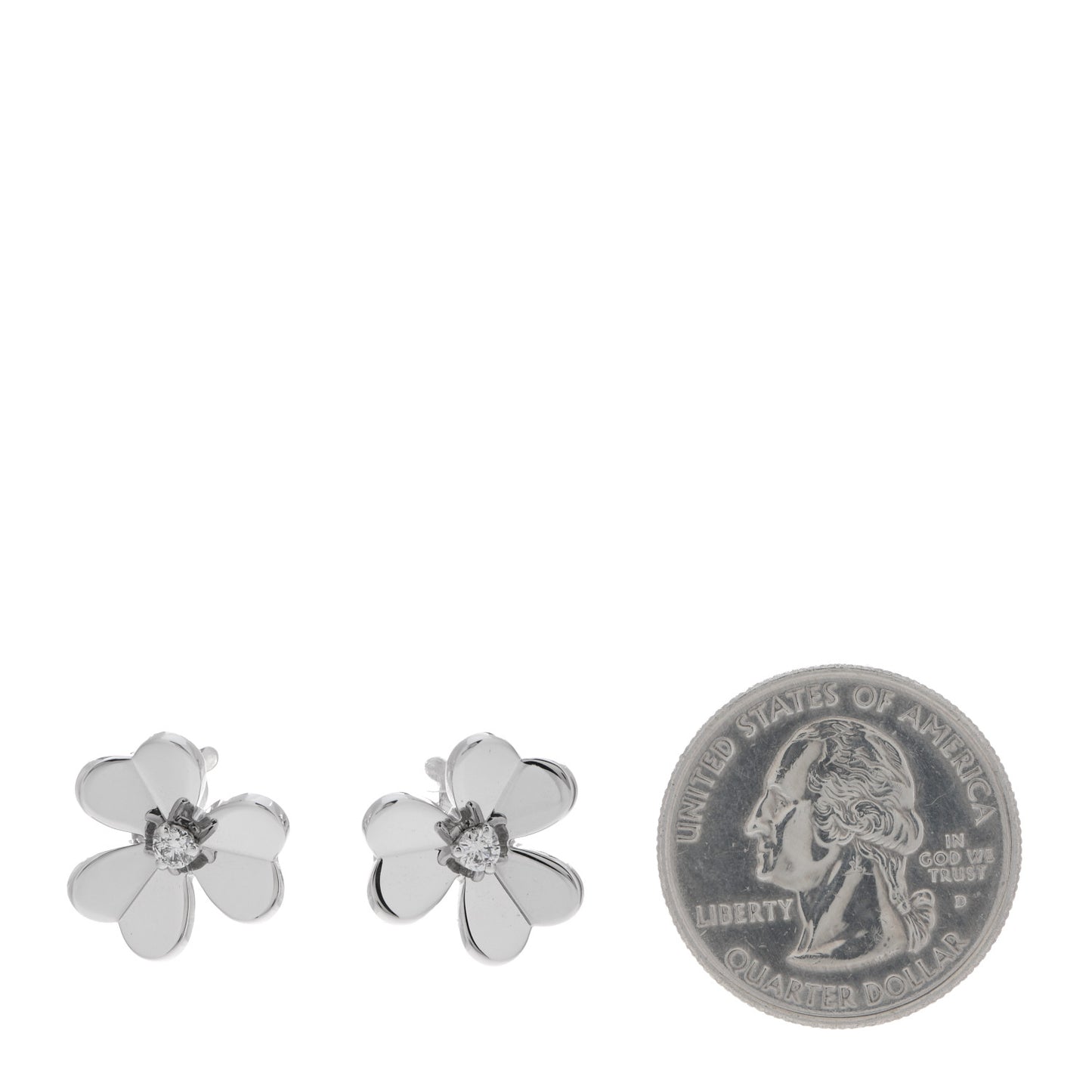 18K White Gold Diamond Small Frivole Earrings