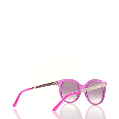 Gucci Acetate Embossed Round Sunglasses GG3674/S Fuchsia 4 of 8