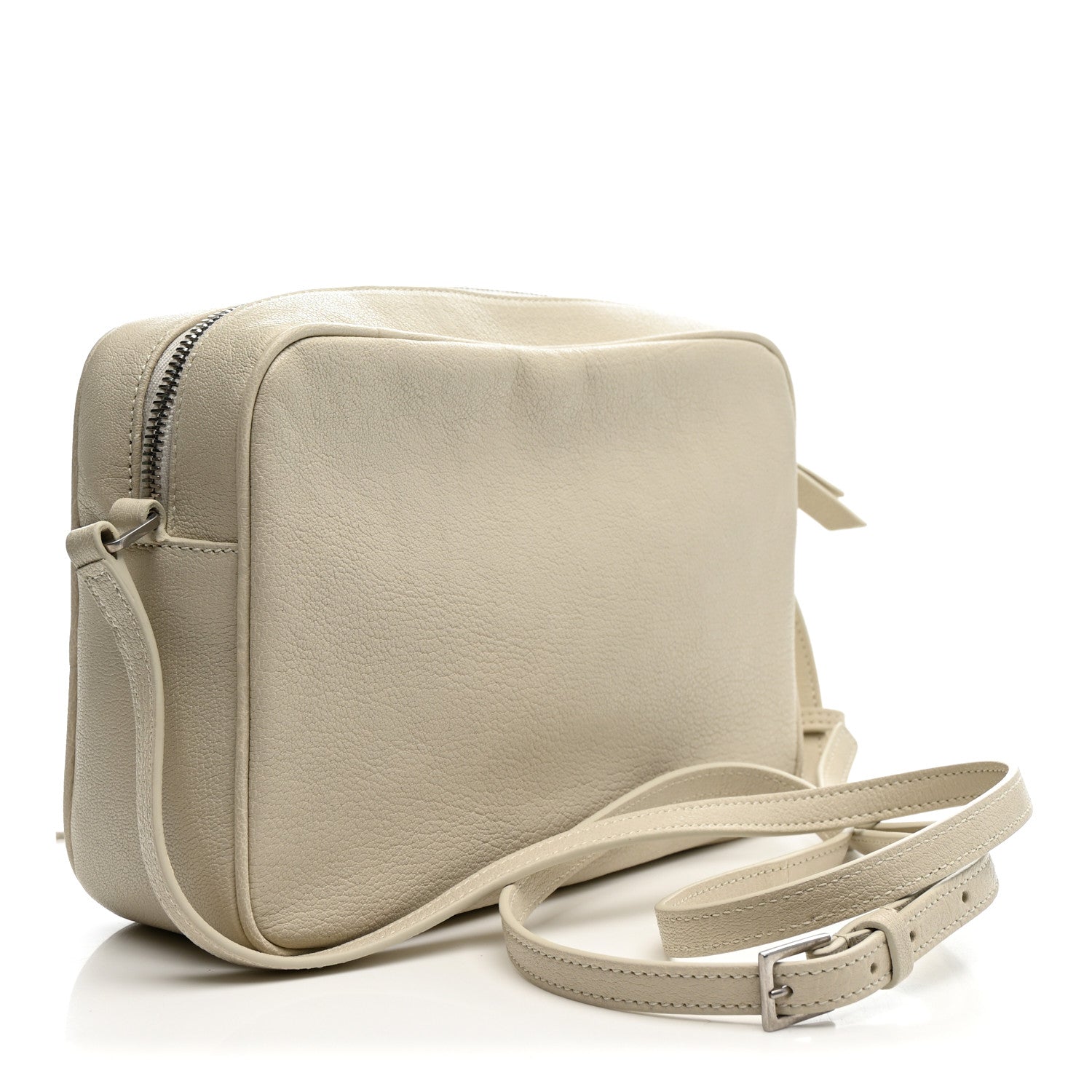 Saint Laurent Lambskin Monogram Small Lou Camera Bag White 3 of 10