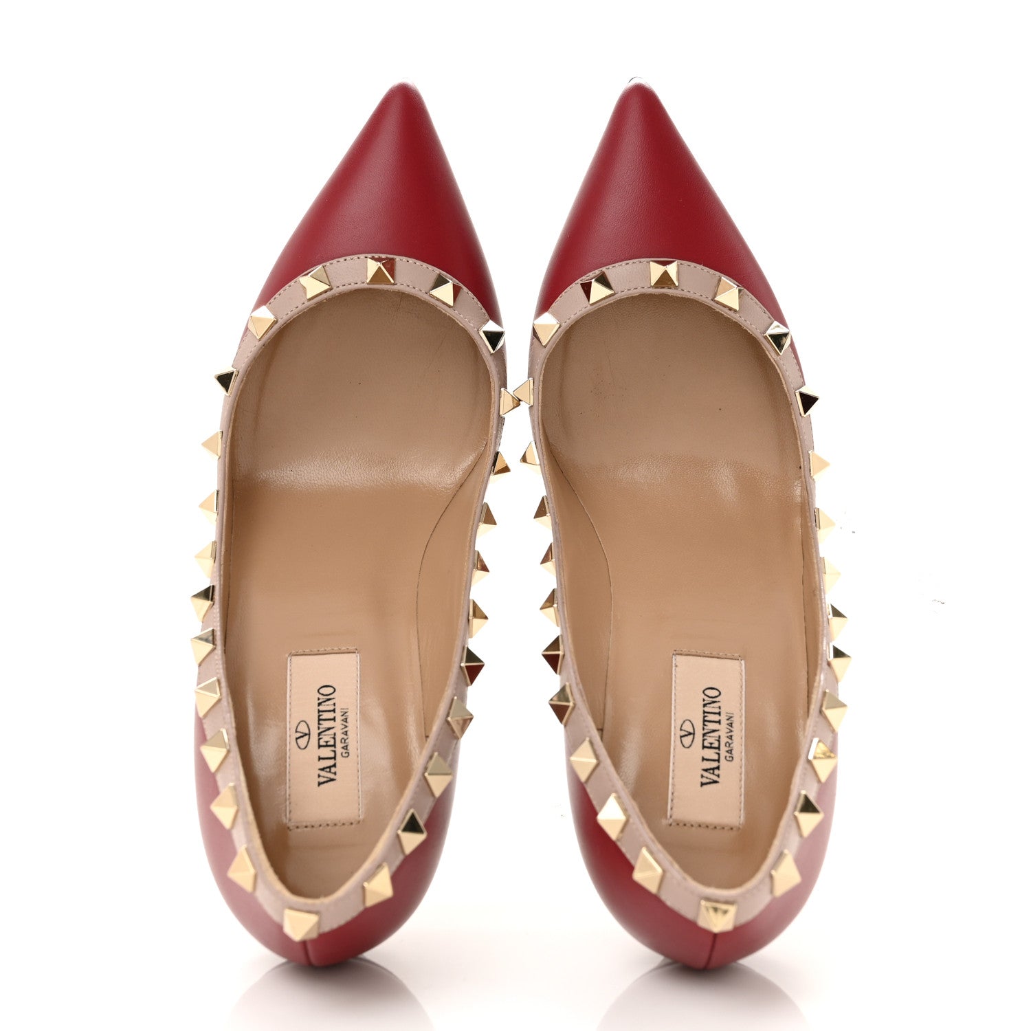 Valentino Garavani Calfskin Rockstud 85mm Pumps 37.5 Rosso Valentino Poudre 2 of 10