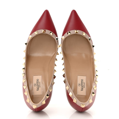 Valentino Garavani Calfskin Rockstud 85mm Pumps 37.5 Rosso Valentino Poudre 2 of 10