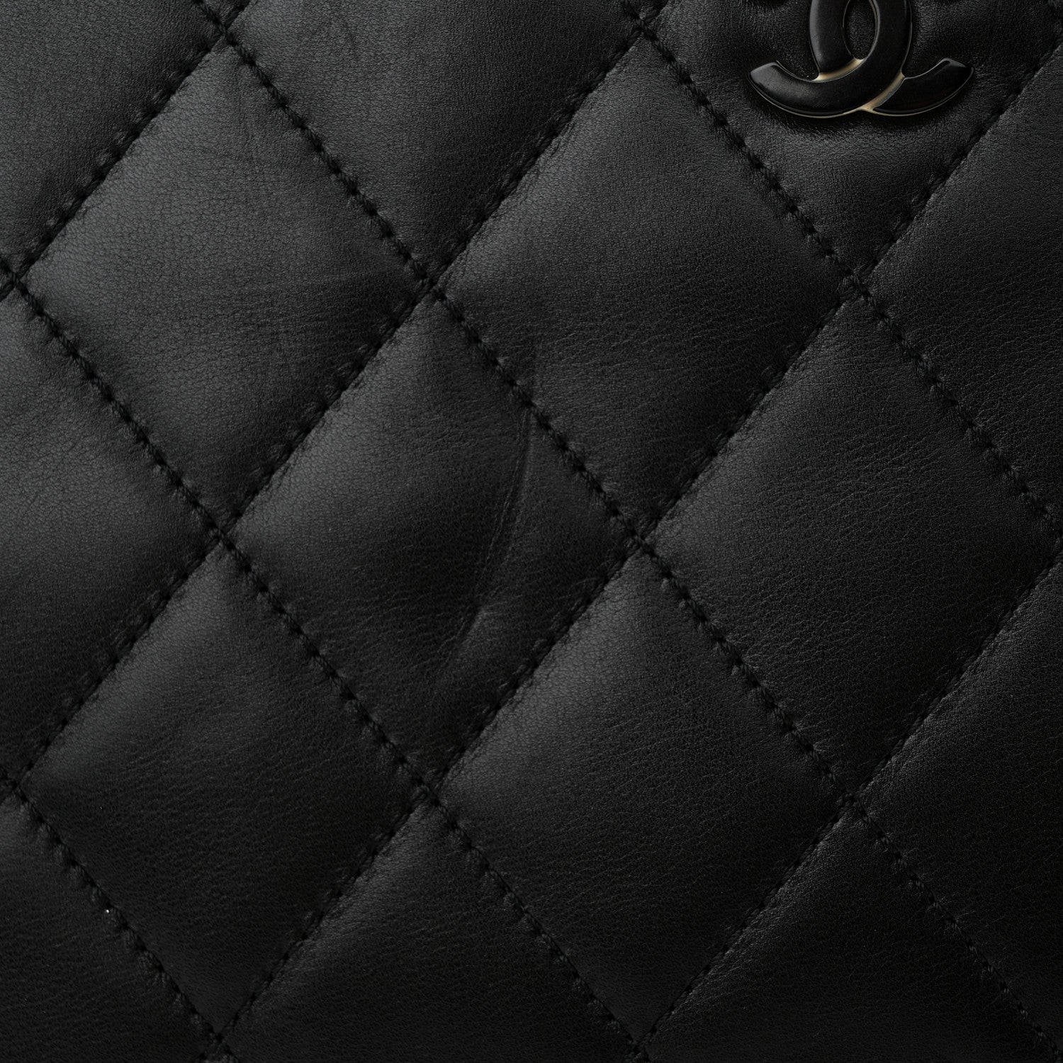 Chanel Lambskin Bekko Chain Large Shoulder Bag Black 12 of 13