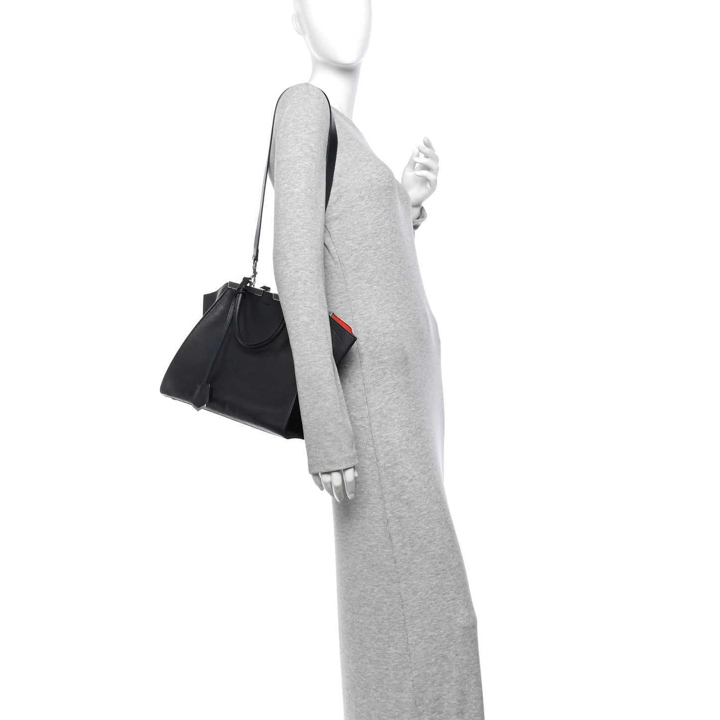 Vitello Dolce Marmol Shiny Nappa Petite 3Jours Tote Blue Notte