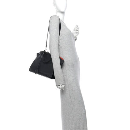 Fendi Vitello Dolce Marmol Shiny Nappa Petite 3Jours Tote Blue Notte 2 of 10