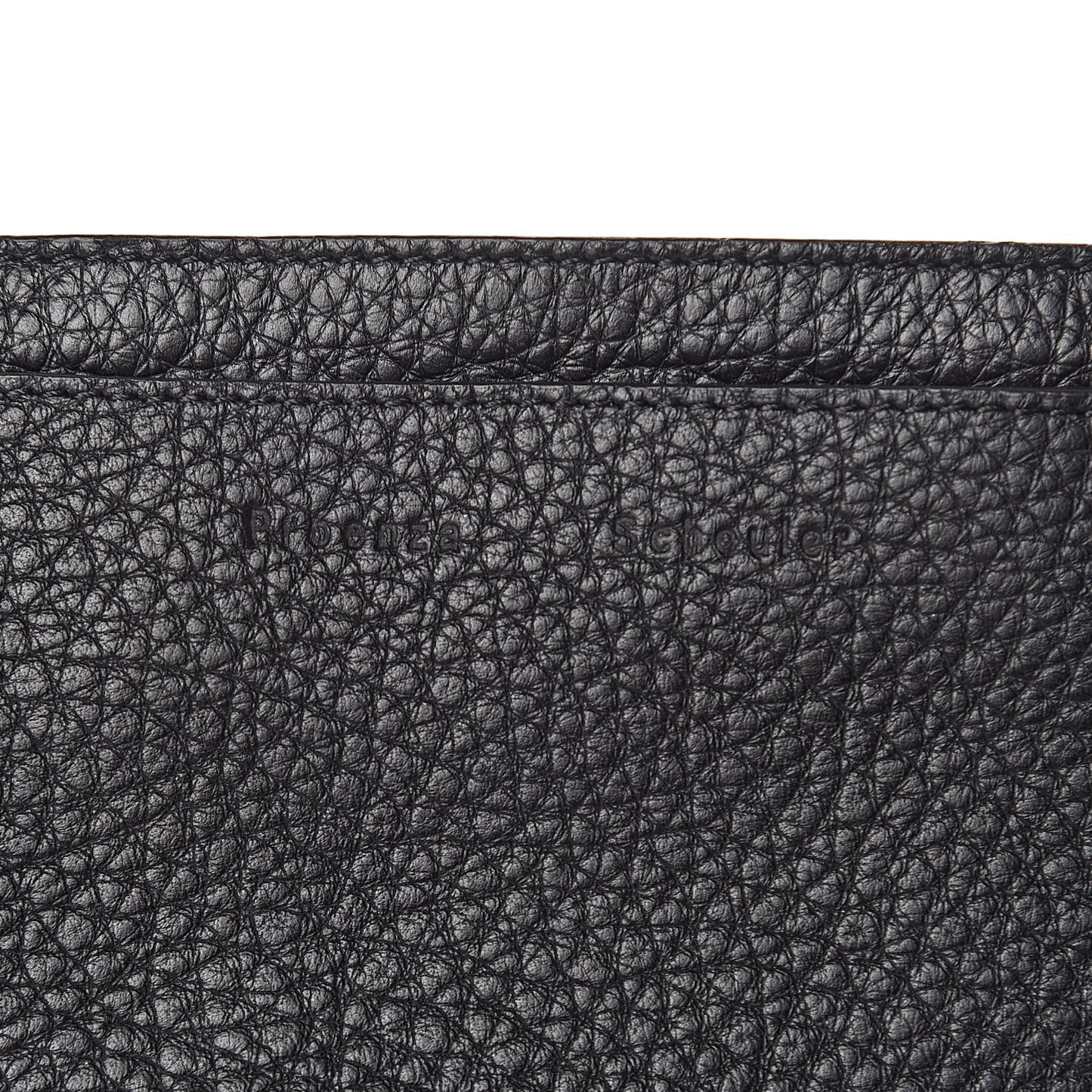 Pebbled Calfskin Double Sided PS Courier Bag Black