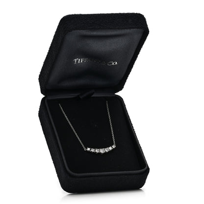 Tiffany Platinum Diamond .36ctw Graduated Pendant Necklace 6 of 6