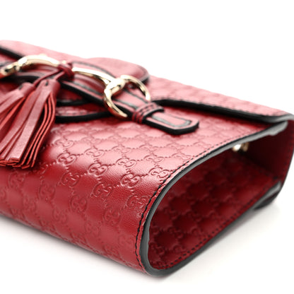 Gucci Soft Microguccissima Mini Emily Chain Shoulder Bag Rosso 10 of 10
