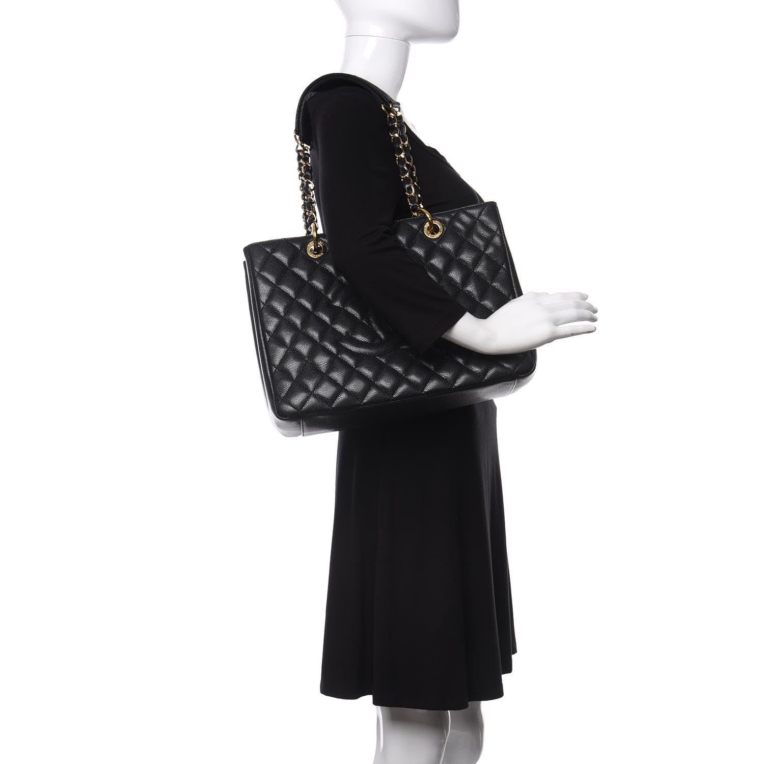 Chanel Caviar Quilted Grand Shopping Tote GST Black 2 of 10