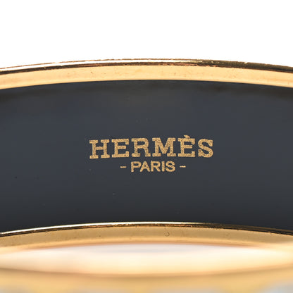 Hermes Enamel Printed Wide Balcons du Guadalquivir Bracelet 62 Gold 4 of 6