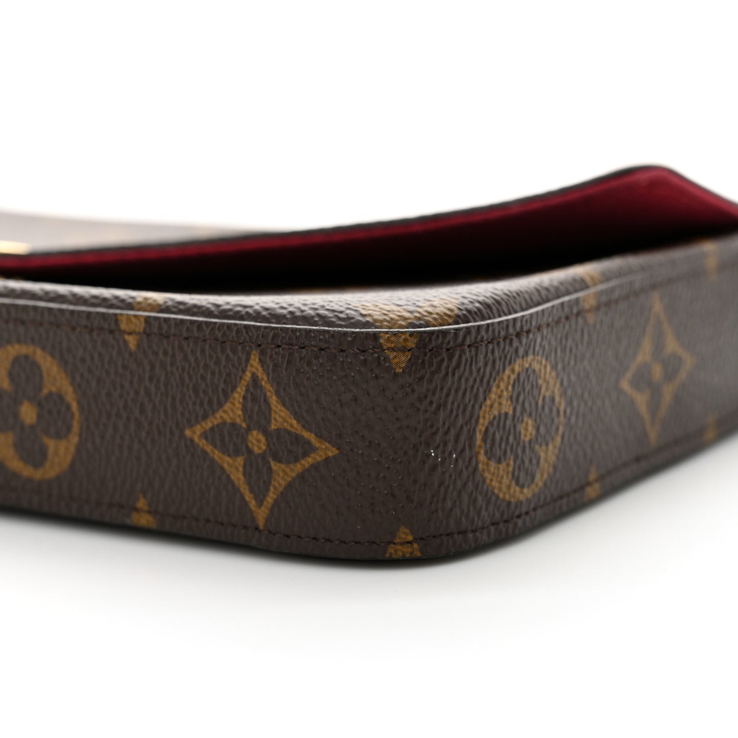 Monogram Pochette Felicie Chain Wallet Fuchsia