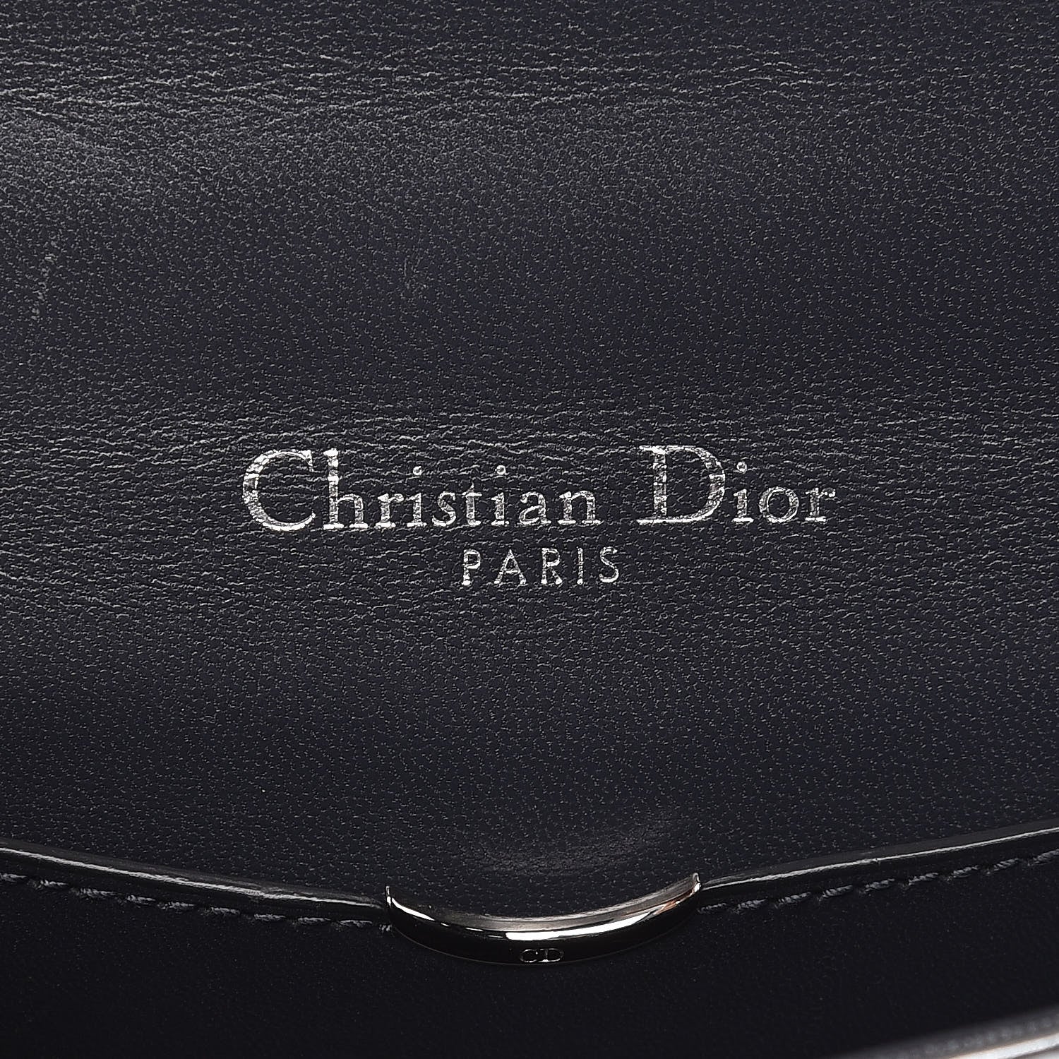 Christian Dior Metallic Patent Micro-Cannage Baby Diorama Flap Bag Silver 6 of 9