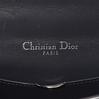 Christian Dior Metallic Patent Micro-Cannage Baby Diorama Flap Bag Silver 6 of 9