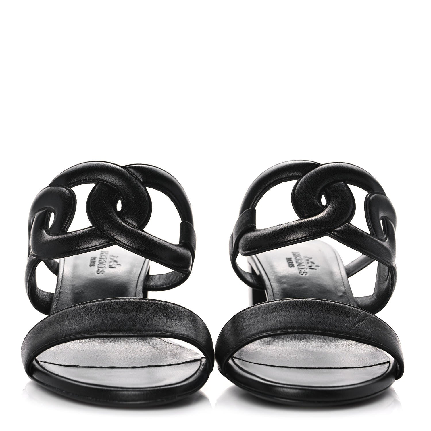 Hermes Nappa Bikini Sandals 36 Black 2 of 8