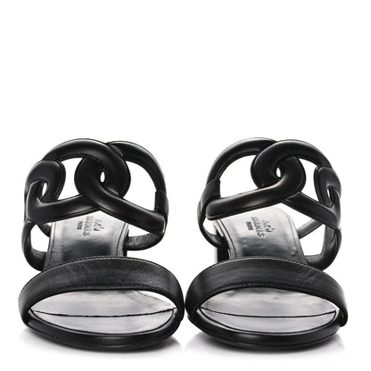 Hermes Nappa Bikini Sandals 36 Black 2 of 8