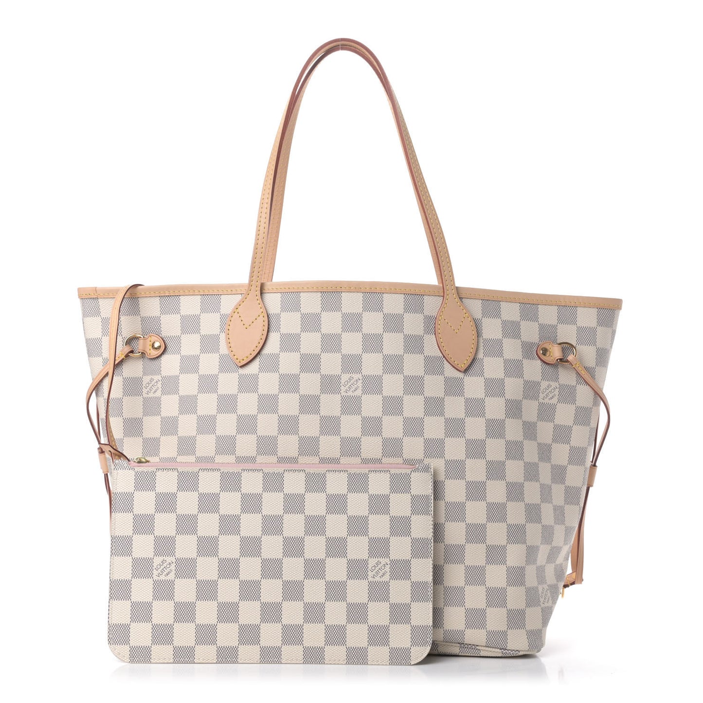 Damier Azur Neo Neverfull MM Rose Ballerine