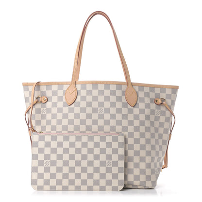 Louis Vuitton Damier Azur Neo Neverfull MM Rose Ballerine 1 of 6