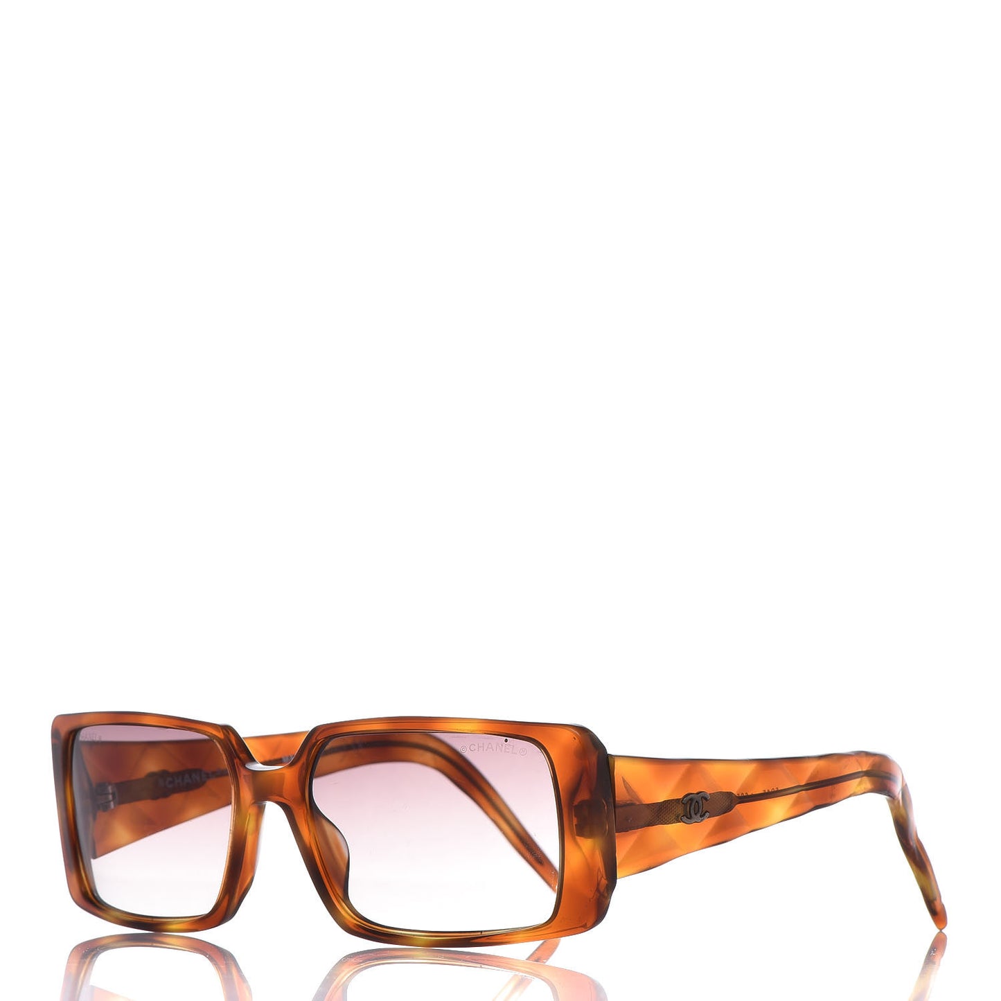 Quilted CC Sunglasses 5045 Tortoise