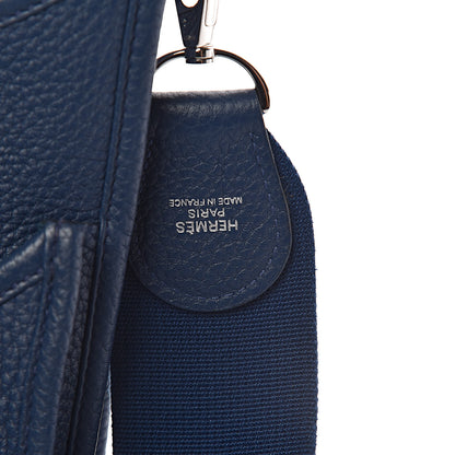 Hermes Taurillon Clemence Evelyne III PM Bleu De Malte 8 of 11