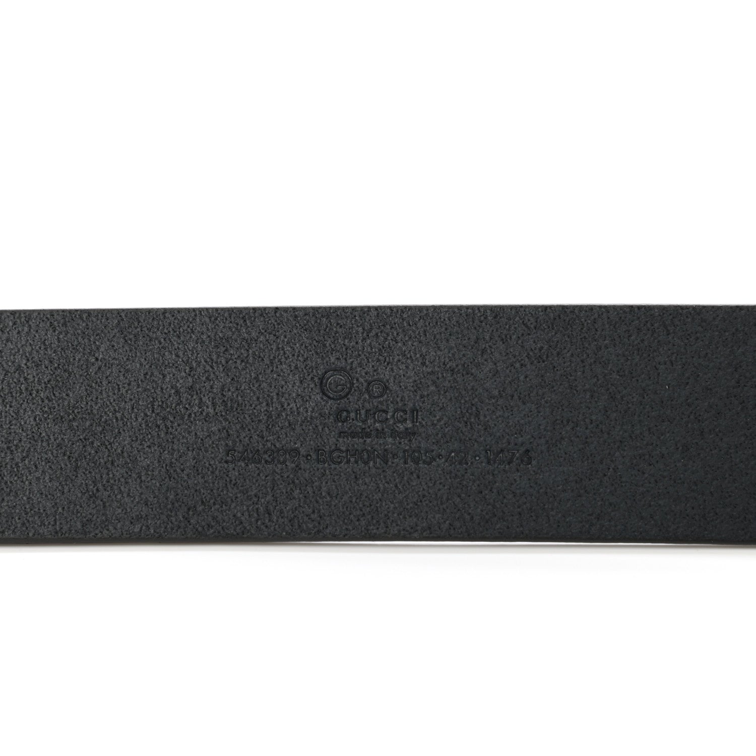 Gucci Selleria Calfskin Mens Interlocking G 37mm Belt 105 42 Black 5 of 6