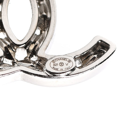 Chanel Crystal CC Starfall Earrings Silver 4 of 4
