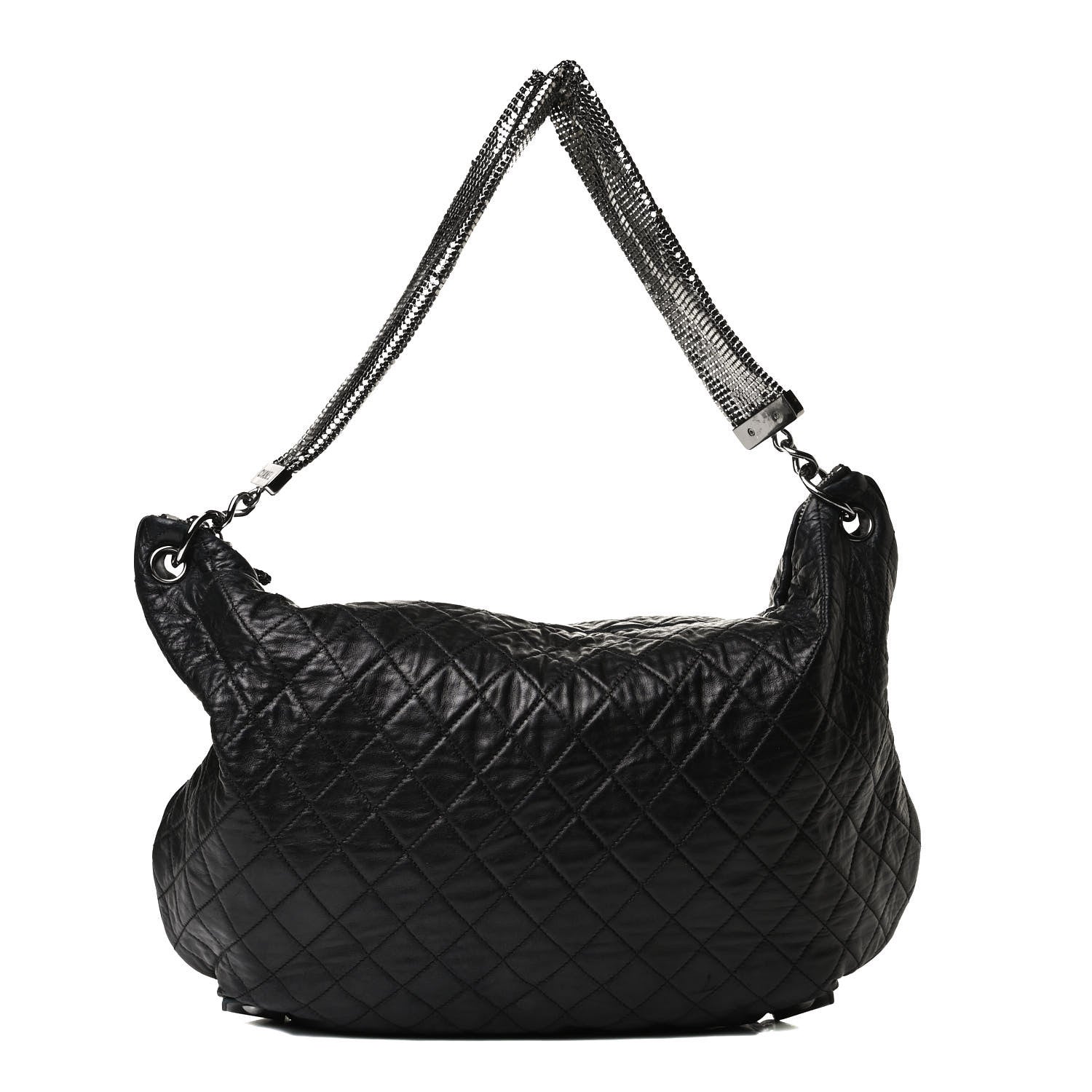 Chanel Lambskin Large Chain Mail Hobo Black 1 of 20