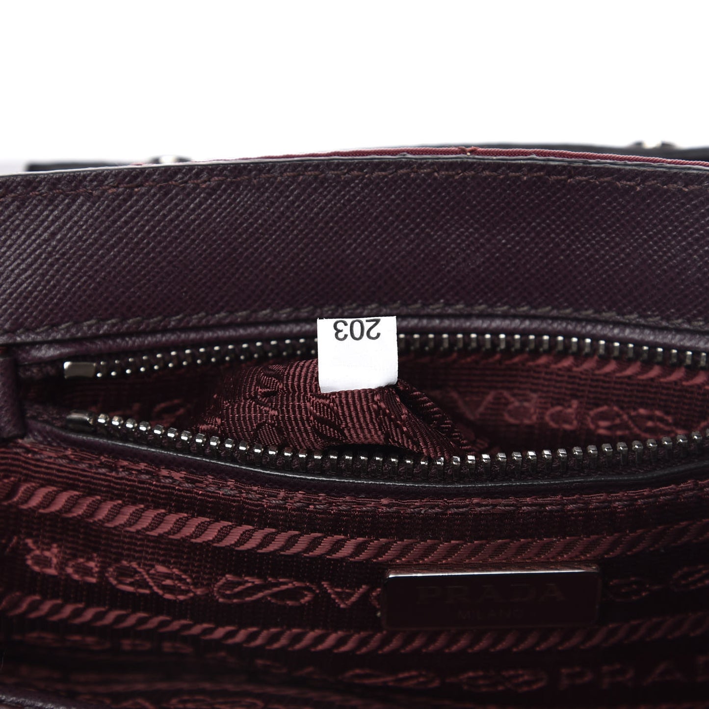 Nylon Tessuto Impuntu Quilted Flap Granato