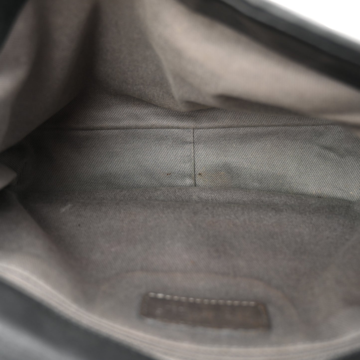 Iridescent Calfskin Glint Flap Black