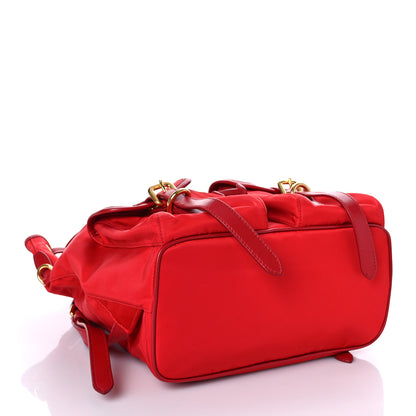 Prada Tessuto Nylon Small Backpack Rosso 4 of 8