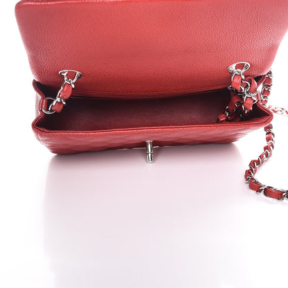 Chanel Caviar Quilted Mini Rectangular Flap Red 5 of 8