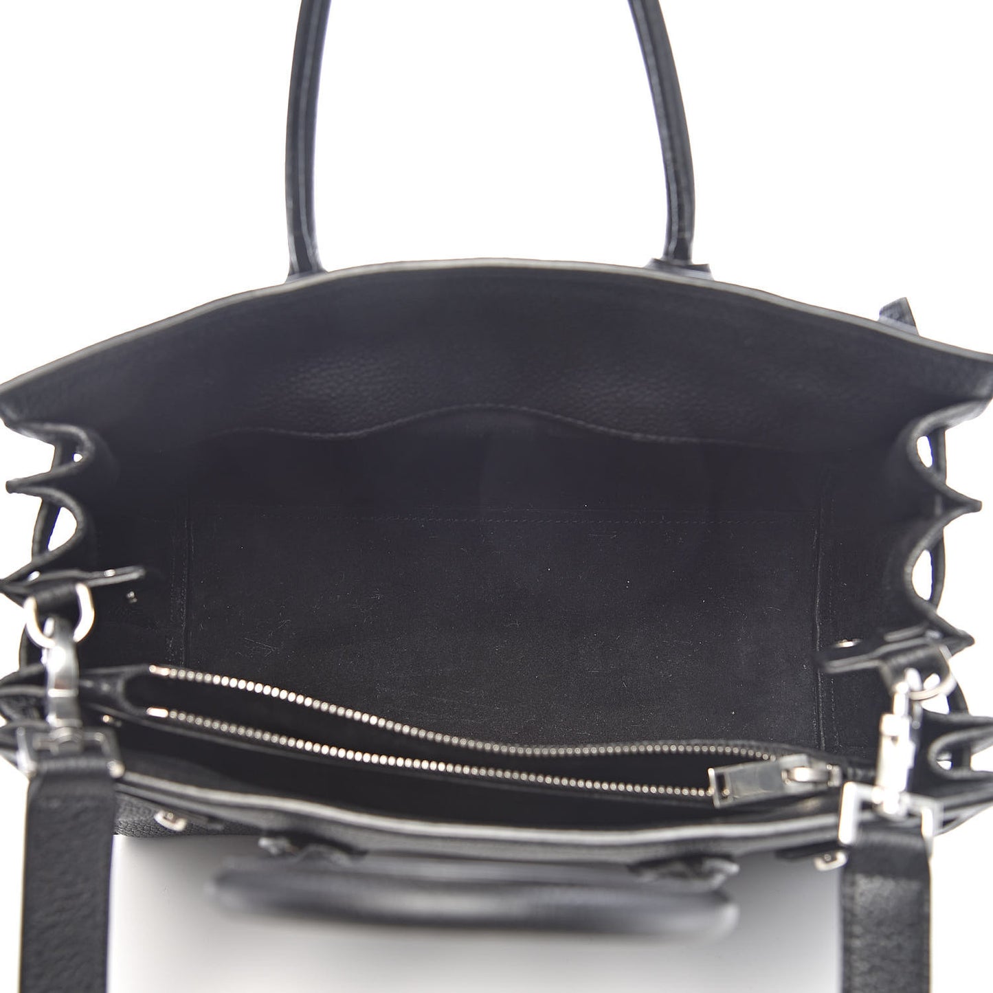 Grained Calfskin Baby Sac De Jour Souple Black