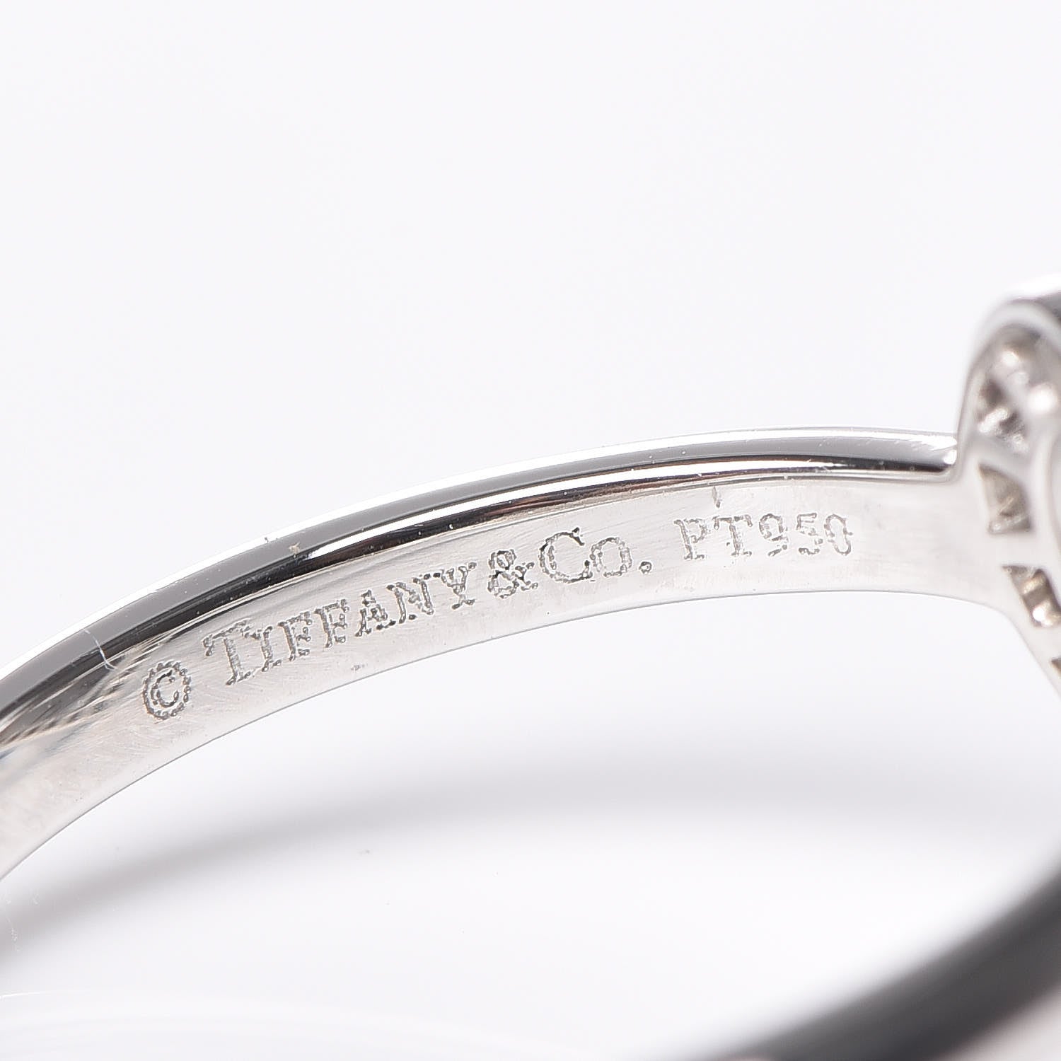 Tiffany Platinum Diamond Heart Ring 47 4 5 of 6