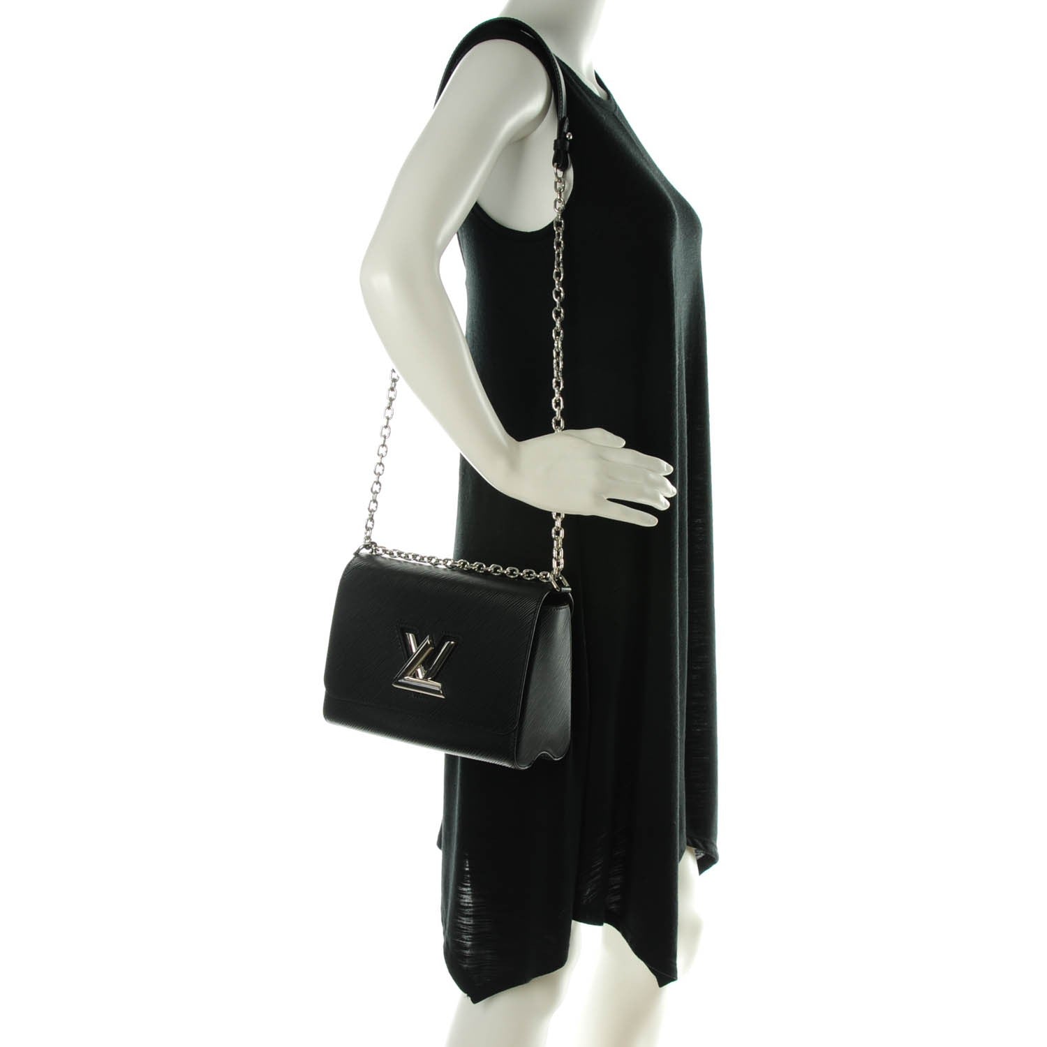 Louis Vuitton Epi Twist Shoulder Bag MM Black 2 of 8