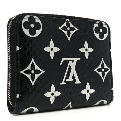 Louis Vuitton Snakeskin Monogram Zippy Padlock Coin Purse Black 3 of 6