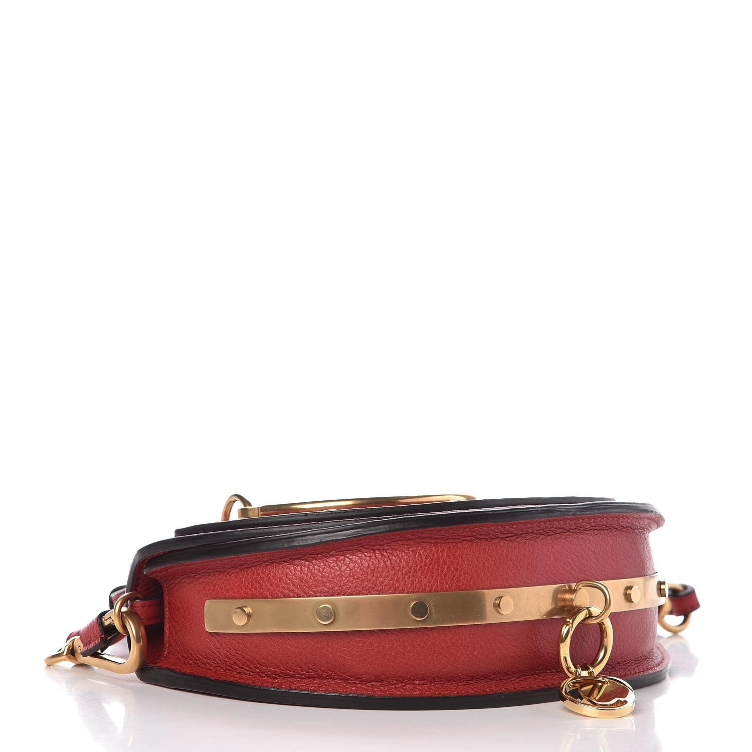 Chloe Calfskin Small Nile Bracelet Minaudiere Bag Dahlia Red 5 of 8
