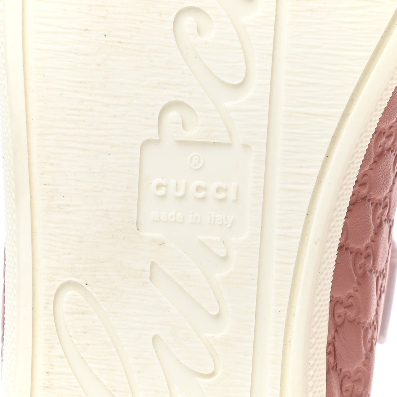 Gucci Microguccissima Womens High Top Sneakers 37.5 Soft Pink 6 of 10