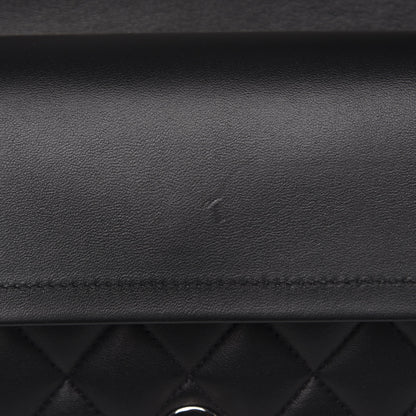 Chanel Lambskin Quilted Medium Double Flap Black 11 of 12