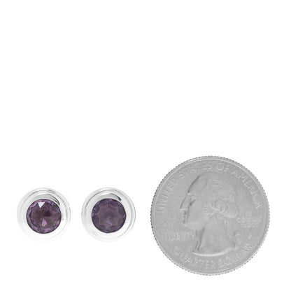 John Hardy Sterling Silver Amethyst Bedeg Batu Stud Earrings 2 of 5
