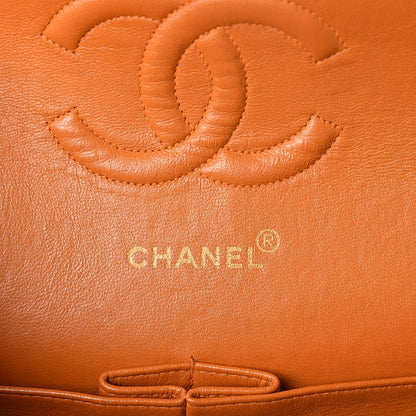 Chanel Lambskin Quilted Tri-Color Medium Double Flap Brown Blue Purple 6 of 13
