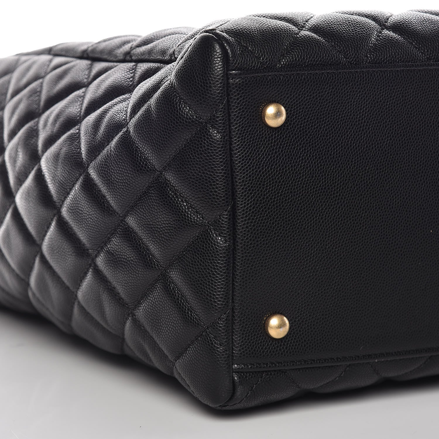 Chanel Caviar Quilted Large Coco Handle Shopping Tote Black 9 of 10