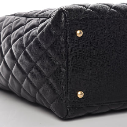 Chanel Caviar Quilted Large Coco Handle Shopping Tote Black 9 of 10