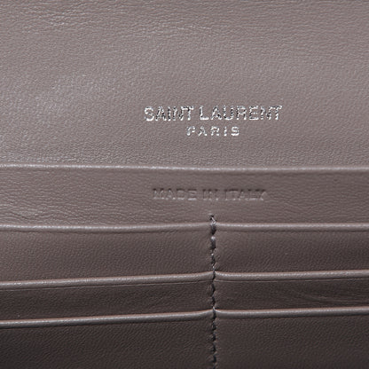 Saint Laurent Lambskin Y Quilt Monogram Large Loulou Flap Wallet Mink 6 of 7
