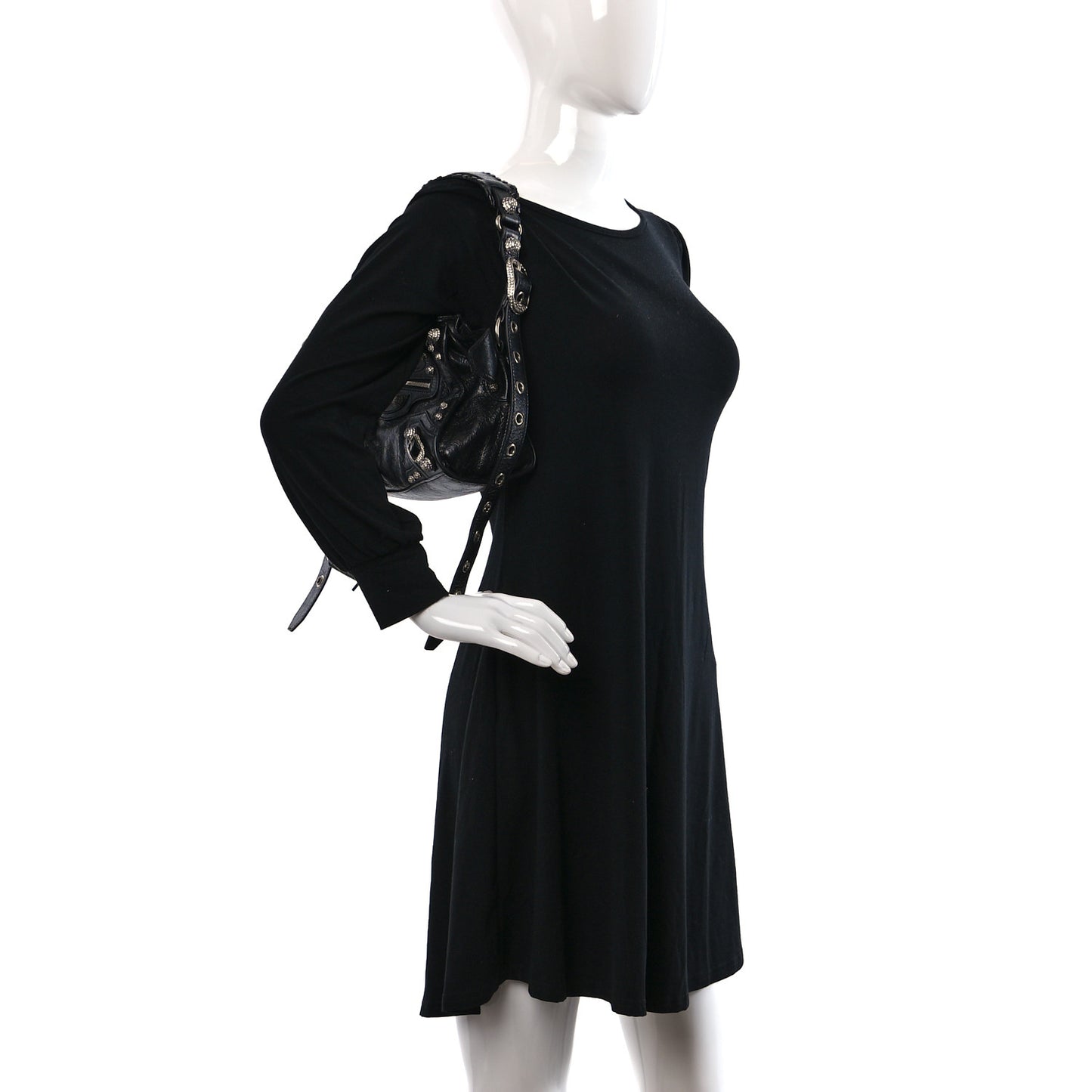 Agneau Arena Crystal Neo Cagole Handbag XS Black