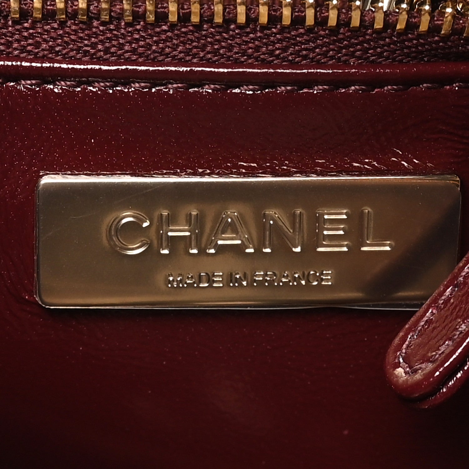 Chanel Shiny Lambskin Patent Calfskin Quilted Mini 31 Shopping Bag Dark Burgundy 6 of 10