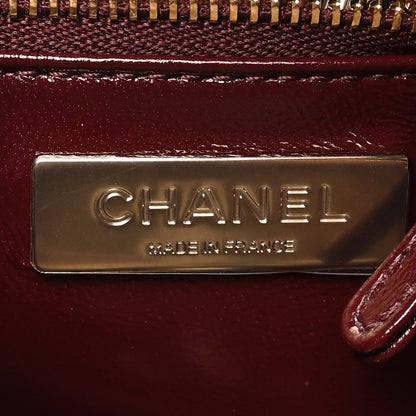 Chanel Shiny Lambskin Patent Calfskin Quilted Mini 31 Shopping Bag Dark Burgundy 6 of 10